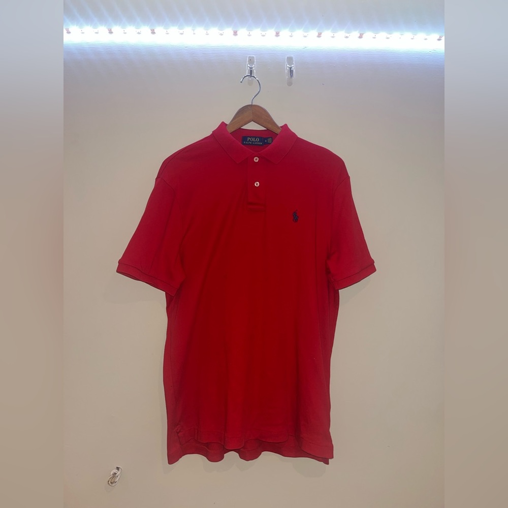 Red polo Ralph Lauren tee